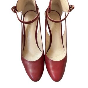 Nine West Women's Red Ankle Strap Heels womens size 6.5